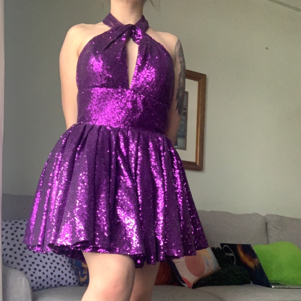 OOAK Handmade Sequin Party Dress - Picture 3 of 11